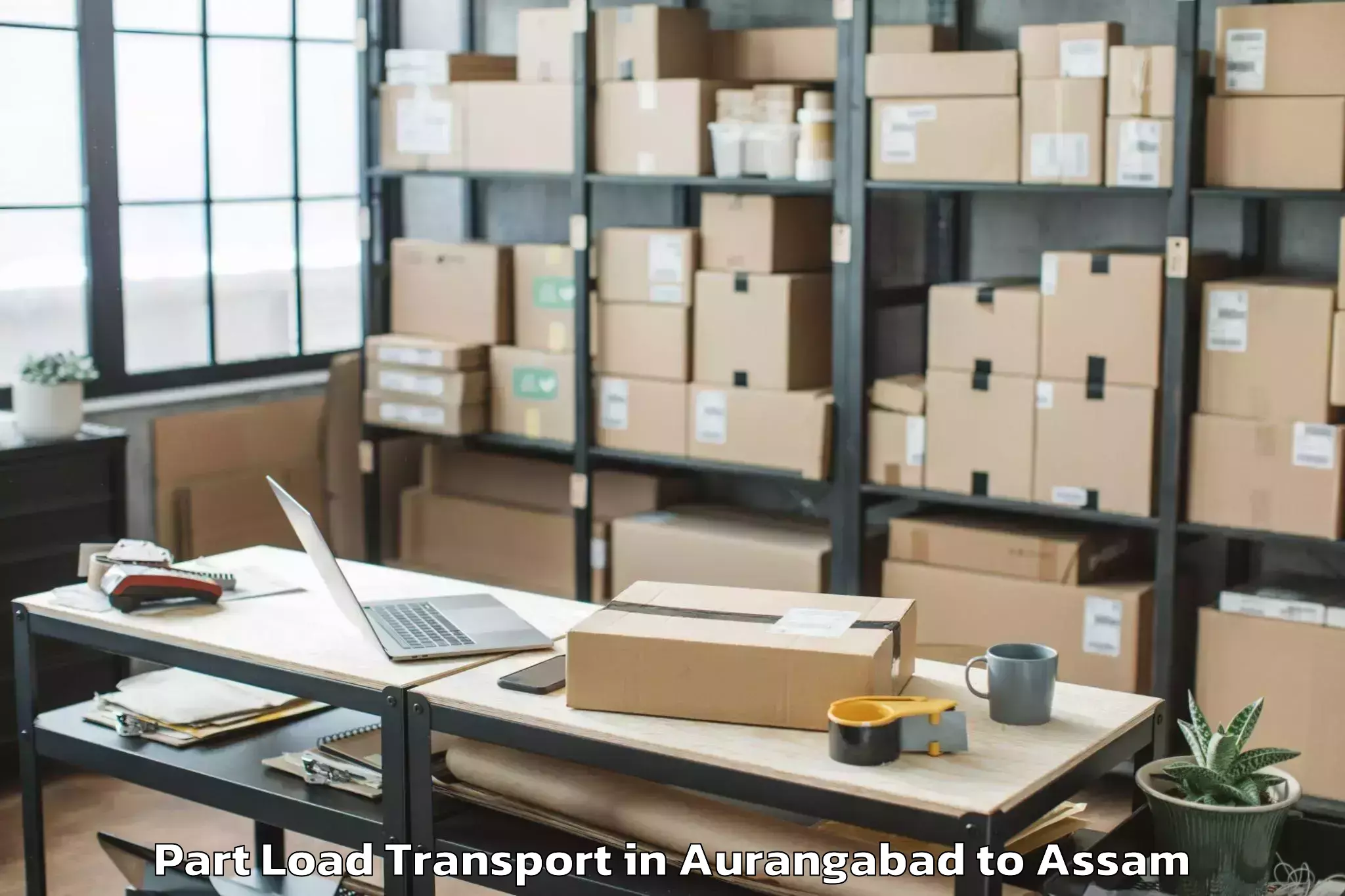 Leading Aurangabad to Moran Part Load Transport Provider